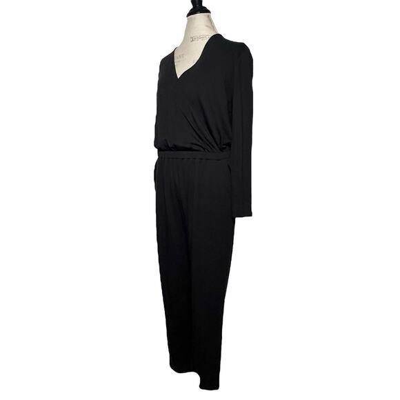 Lou & Grey | Women | Signature Soft Blend Black Crossover Jumpsuit | Size Medium - Picture 4 of 11